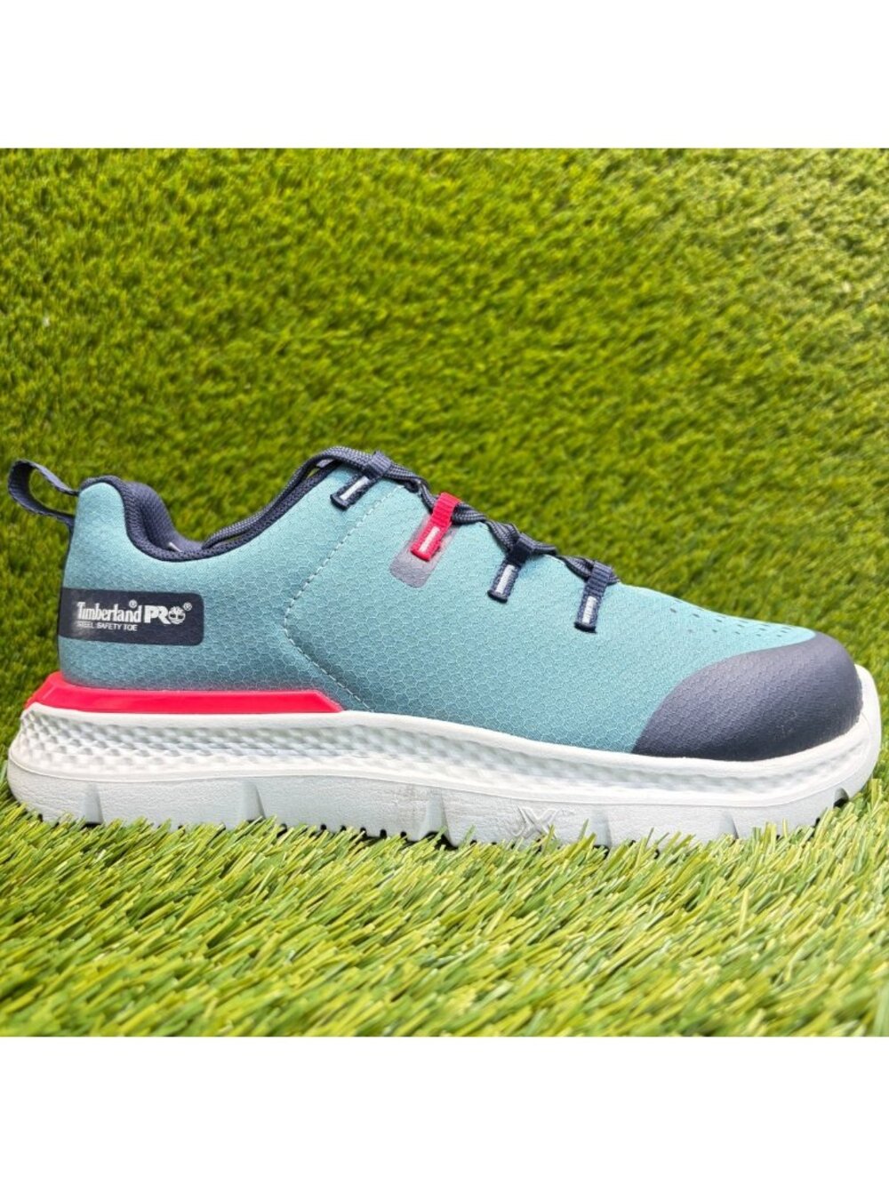 Timberland PRO Intercept EH Womens Size 7 Blue Pink Steel Toe Safety Work Shoes